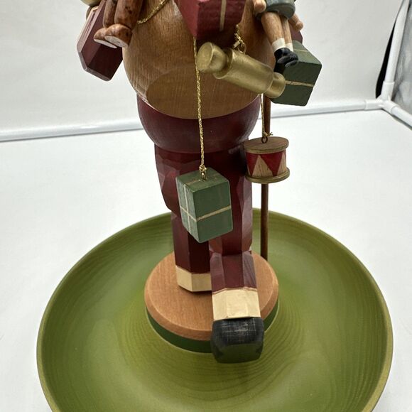 Kathe Wohlfahrt German Wood Santa Father Christmas w Bag of Toys Candleholder12” - Picture 6 of 8